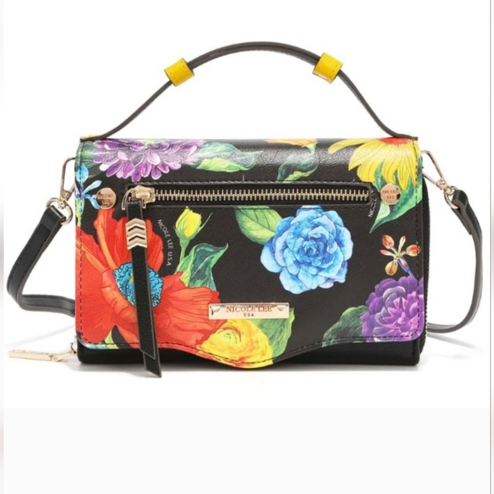 Nicole Lee Top Handle Crossbody Wallet Be My Valentine